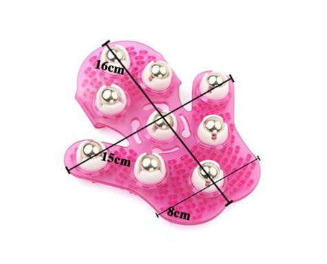 Wholesale High Quality 9 Steel Ball Rolling Massager Gloveheld Hand