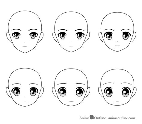 Anime Head Template 🌈anime Facial Features Anime Head Anime Head