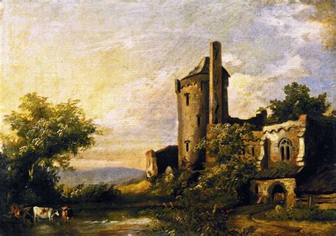 Landscape With Old Castle Painting Charles Henry Miller Oil Paintings