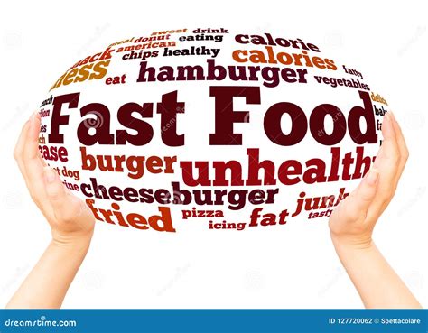 Fast Food Word Cloud Hand Sphere Concept Stock Photo Image Of Bakery