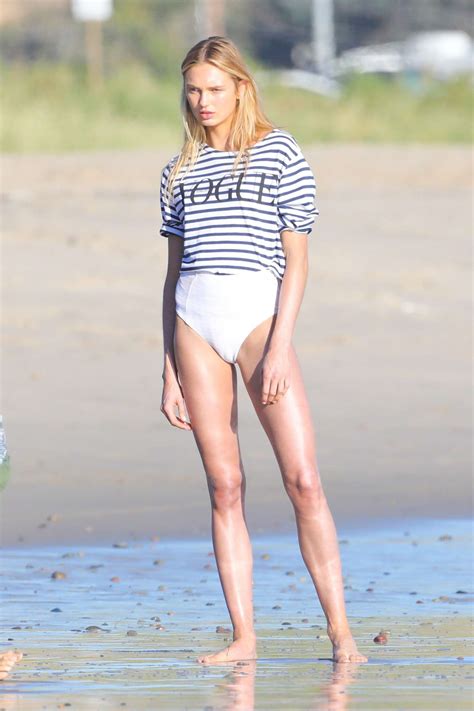 Romee Strijd On A Photoshoot For Vogue On The Beach 101 Gotceleb