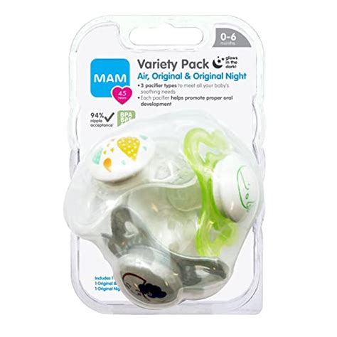 Mam Variety Pack Baby Pacifier Includes Types Of Pacifiers Nipple