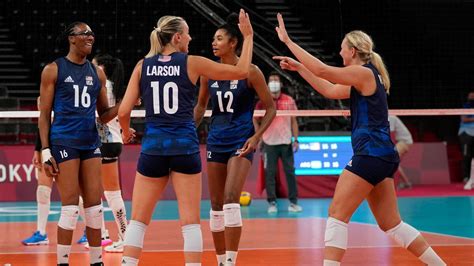 olympics latest us women win olympic volleyball opener