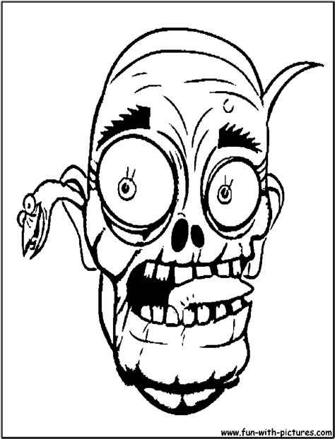 Sexy Zombie Face Coloring Coloring Pages