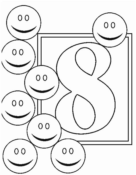 Number 8 Coloring Pages Printable Crafts To Do With Kids