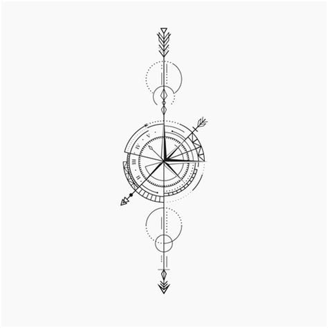 Design Geometric Arrow Compass Tattoo Tattoo Contest Ad Winningdesign