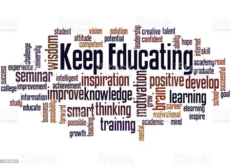 Keep Educating Word Cloud Concept 5 Stock Illustration Download Image