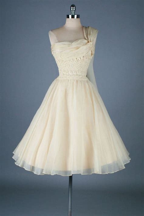 vintage 1950s dress carlye ivory organza by reva evening dresses vintage vintage 1950s