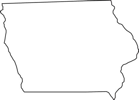 Iowa Map Geography Free Vector Graphic On Pixabay