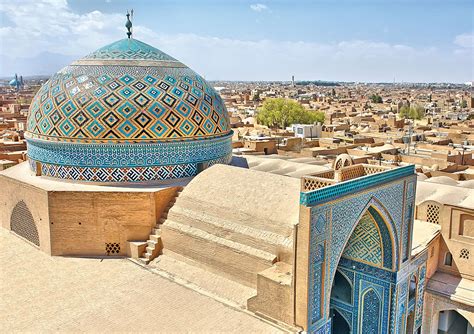مسجد جامع یزد کجاست؟ تاریخچه آن، عکس قدیمی و طرح پلان معماری کاشی کاری