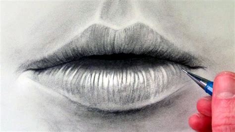 How To Draw A Realistic Mouth And Lips Youtube