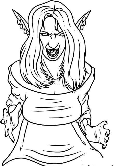Anime Vampire Coloring Pages Manga