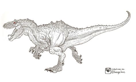 Indominus Rex Para Colorear