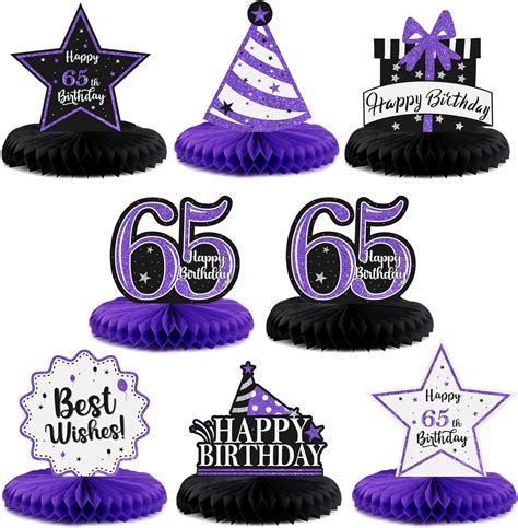 Amazon LASKYER Happy 65th Birthday Party Decorations Glitter