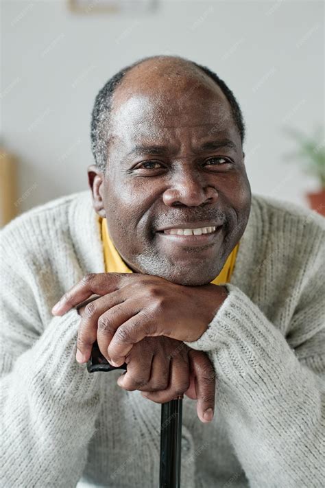 Premium Photo Happy African Senior Man At Home