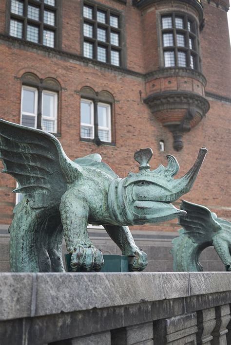 View Of Copenhagen City Hall Statue Editorial Stock Photo Image Of
