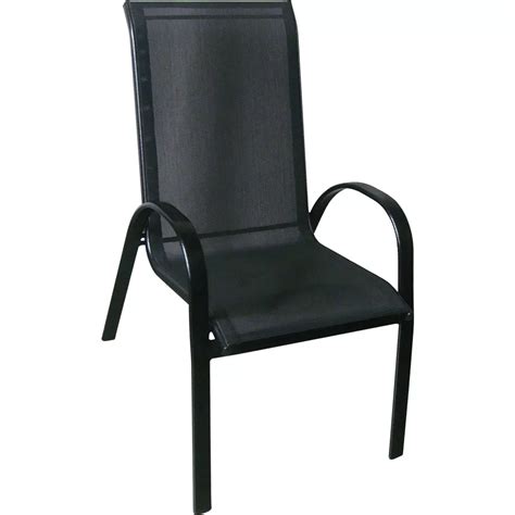 Henryka Stackable Patio Sling Dining Chair The Home Depot Canada