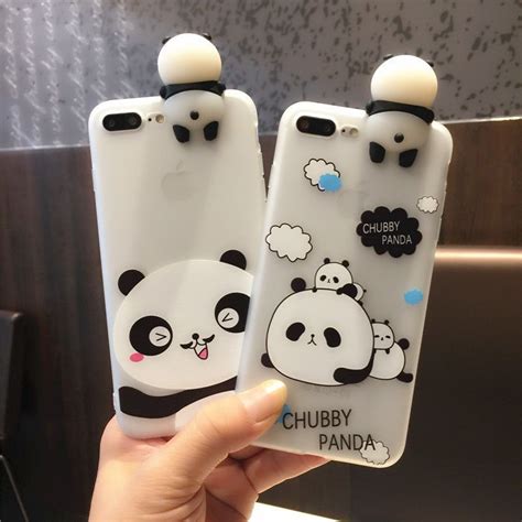 Cute Squishy 3d Soft Silicone Panda Phone Case Cover For Iphone 6 6plus