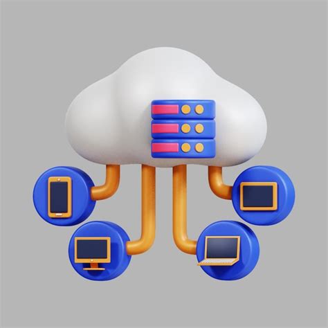 Premium Psd Psd Cloud Database 3d Icon