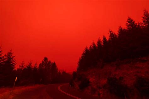 Wildfire Photos And Videos Show Apocalyptic Red And Orange Skies