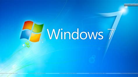 Free Download Windows 7 Hd Blue Background With Logo Wallpaper