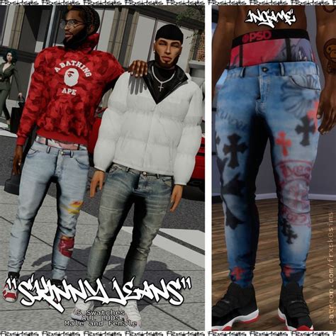 Sagging Skinny Jeans In Sims Male Clothes Sims Men Clothing