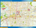 Look our special Spokane Downtown map | World Wall Maps Store