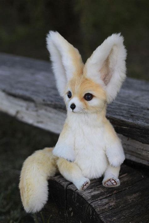 Stuffed Fox Fennec Plush Art Doll Soft Sculpture Animal By Photo