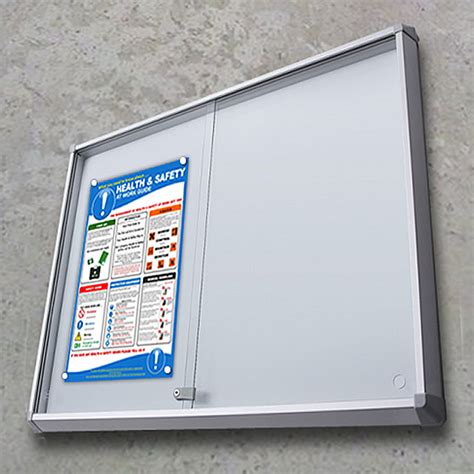 Sliding Door Magnetic Noticeboard White Light Display
