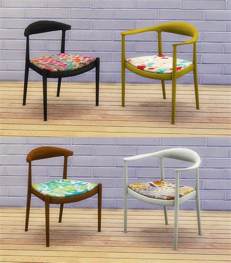 Sims 4 Ccs The Best Danish Dining Chairs By 4prezsims4