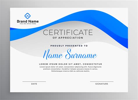 Modern Blue Professional Certificate Template Download Free Vector Art Stock Graphics And Images