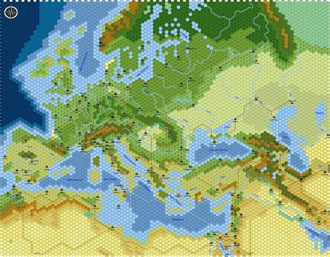 Hexmap Of Medieval Europe 50km Scale Tabletopresources