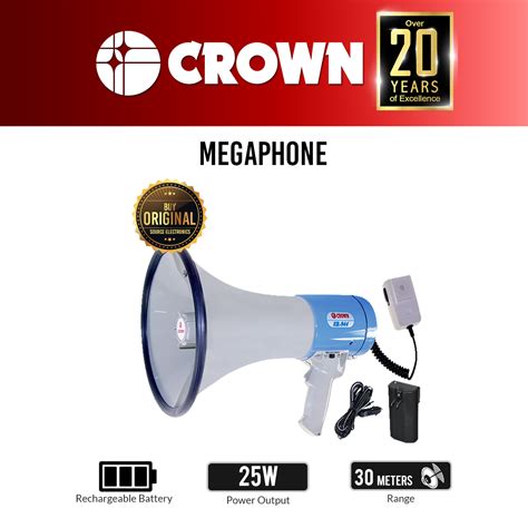 Crown Sr 944 Rechargeable Megaphone Lazada Ph