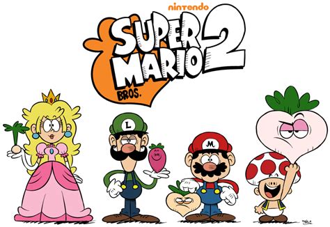Super Mario Bros 2 Roster The Loud House Styled The Loud House