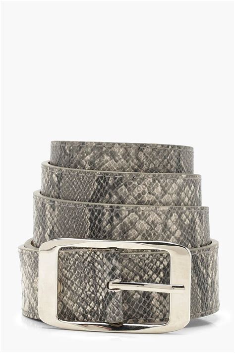 Click Here To Find Out About The Plus Snake Print Boyfriend Belt From