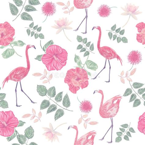 Flamingo Watercolor Painting Stock Illustration Illustration Of Close