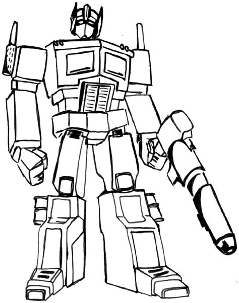 He is the prime leader of the autobots. Transformer coloring pages optimus prime 1 | Educative ...
