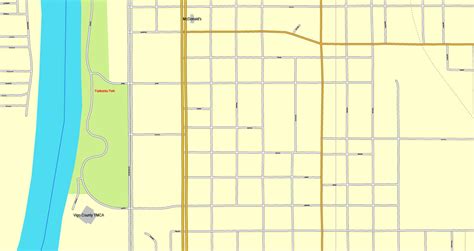 Terre Haute Indiana Us Exact Map Street City Plan V309 Full
