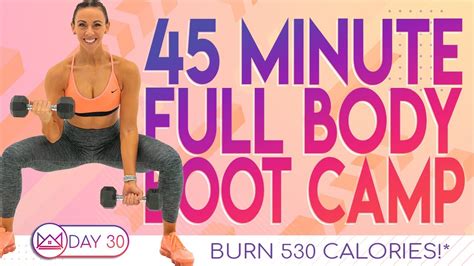 45 minute full body boot camp workout 🔥burn 530 calories 🔥30 day at home workout challenge day