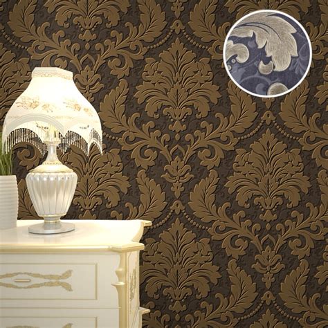 Buy Vintage Victorian 3d Silver Damask Wallpaper Roll