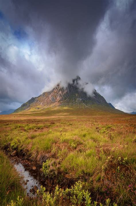 Scenic View Of Buachaille Etive Beag In The Scottish Highlands Covered