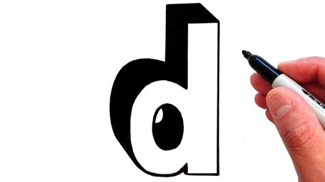 How To Draw Letter D In Lowercase 3d Youtube