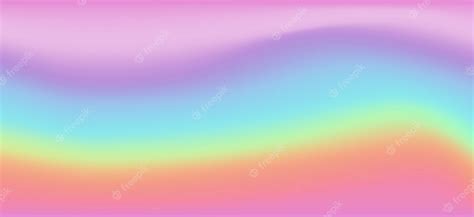 Fondo De Fantasía De Arco Iris Ilustración Holográfica En Colores Pastel Cielo Multicolor