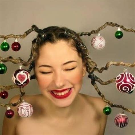 Creative And Cute Christmas Hairstyles For Women Christmashairstylesforwomen Ugly Holiday Sweater