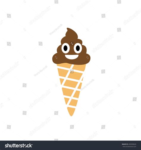 Poop Emoticon On Ice Cream Cone 库存矢量图（免版税）459509620 Shutterstock