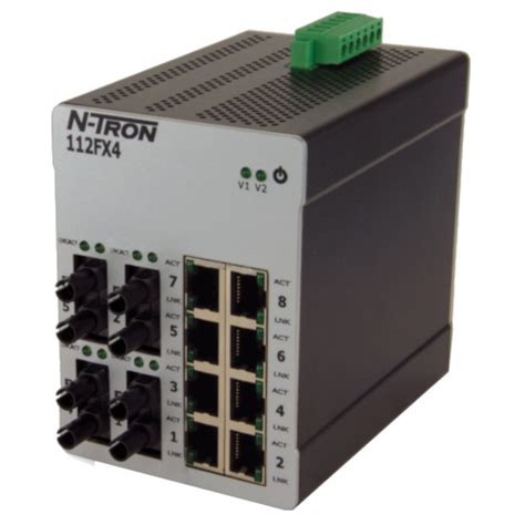 N Tron 112fxe4 Series Unmanaged Singlemode Ethernet Switch 12 Port