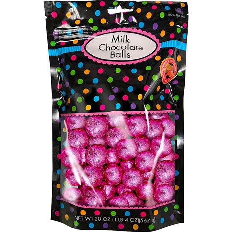 Bright Pink Milk Chocolate Balls 125lb Party City Pink Candy