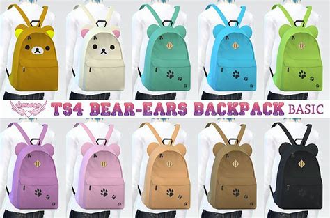 Cute Backpack For The Sims 4 The Sims 4 Pc Sims Four Sims 4 Cas Sims