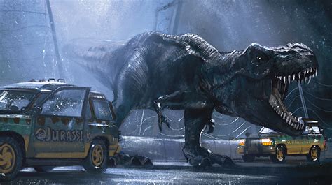 Artstation Jurassic Park T Rex Breakout Digital Study