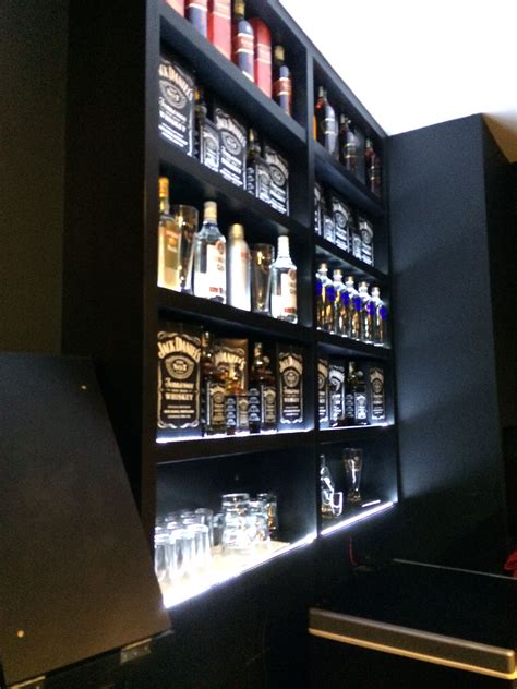 Liquor Bar Bebidas Led Lights Shelf Prateleiras Estante